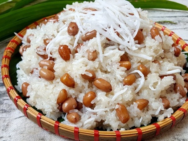 Cách nấu xôi lạc (xôi đậu phộng) bằng nồi cơm điện rất nhanh và đơn giản