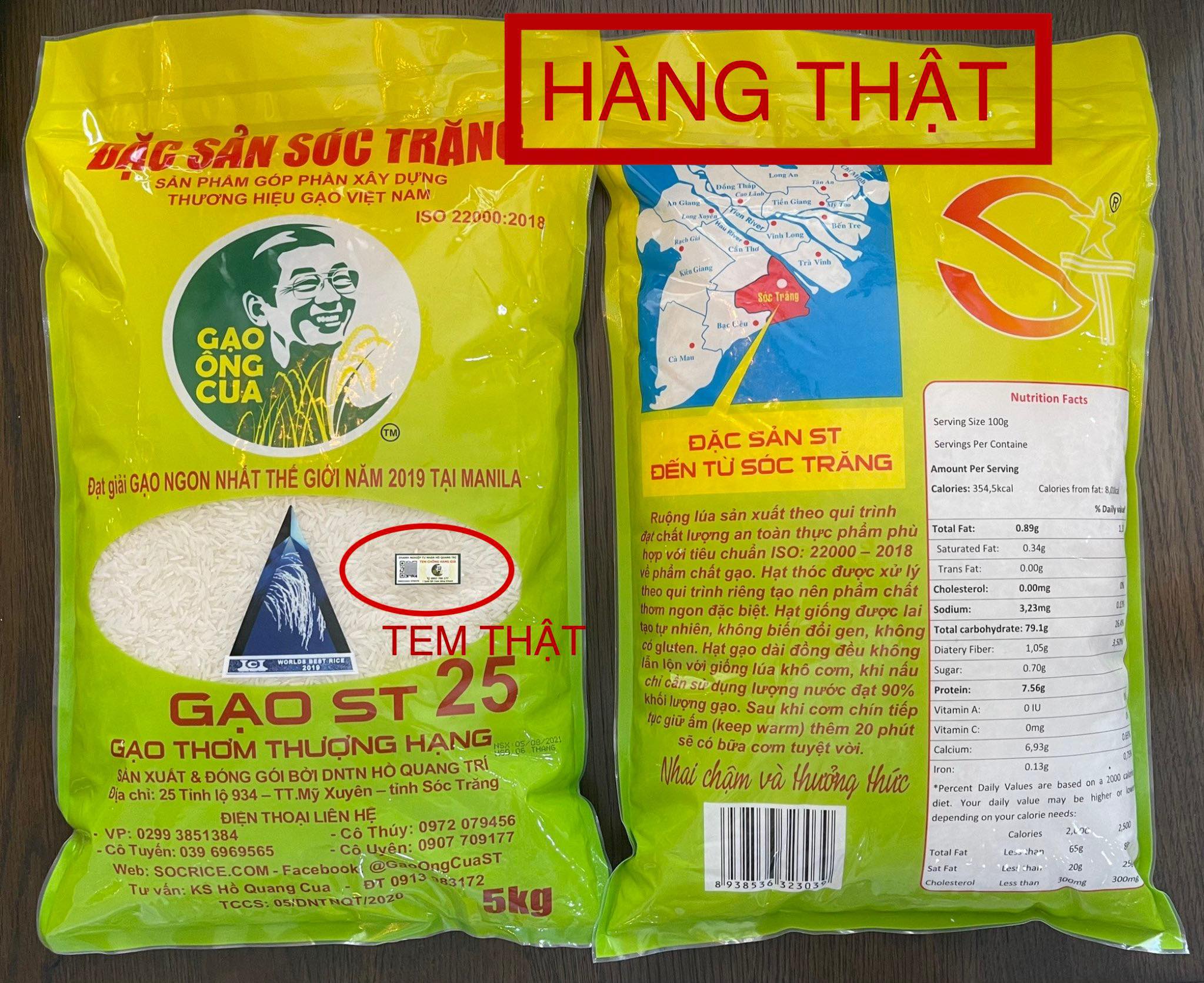 Mới ra mắt được hơn tháng Gạo ông Cua đã bị làm giả