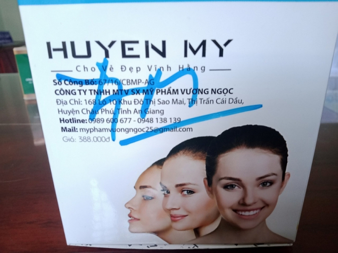Phiếu công bố mỹ phẩm hết hạn, Mỹ phẩm Vương Ngọc vẫn bán sản phẩm ra thị trường