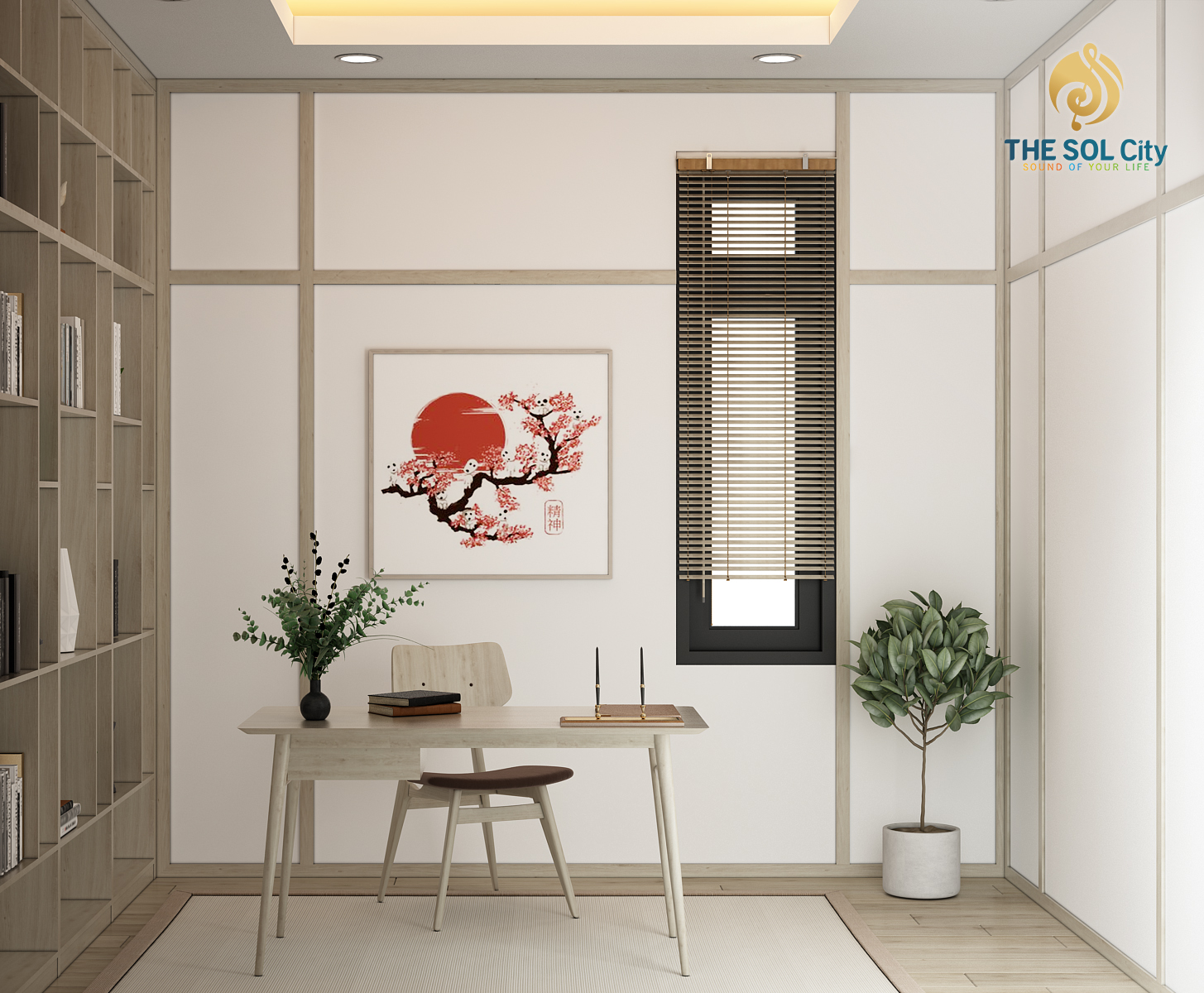 Cảm hứng phương Đông len lỏi trong từng không gian sống tại The Sol City