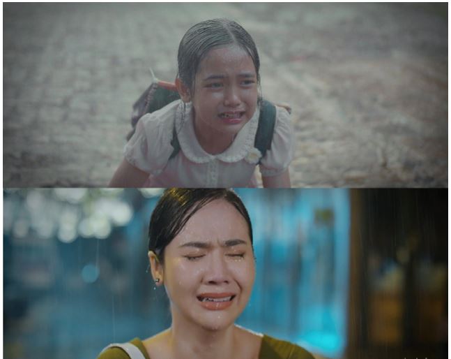 Ngỡ ngàng trước sự giống nhau giữa diễn viên nhí và Huyền Lizzie trong Thương ngày nắng về