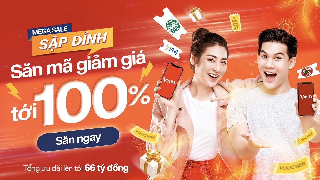VinID chi 66 tỷ đồng ưu đãi, với hàng vạn mã giảm giá tới 100% trong lễ hội mua sắm cuối năm