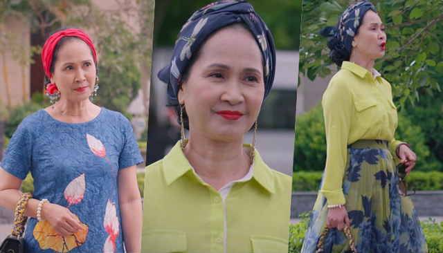 Thời trang lòe loẹt của mẹ chồng NSND Lan Hương trong Thương ngày nắng về