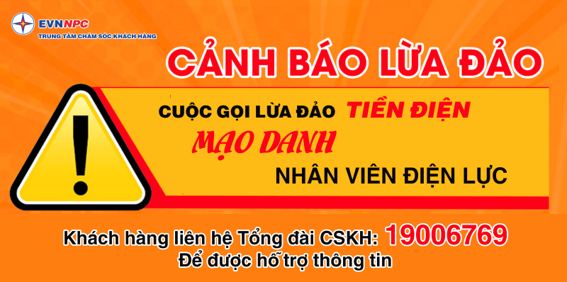 Điện Lực miền Bắc cảnh báo tới khách hàng về cuộc gọi và số tổng đài giả mạo