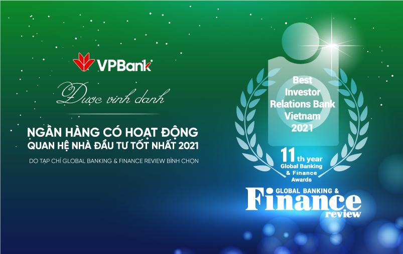 VPBank Ngân hàng duy nhất của Việt Nam đoạt giải thưởng quốc tế “Best IR 2021”