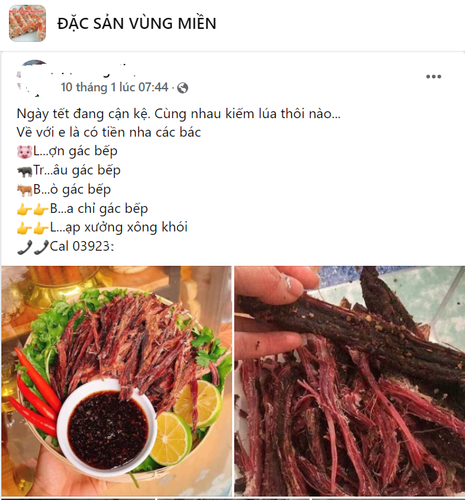 Nhan nhản đặc sản vùng miền ba không ngang nhiên rao bán rầm rộ dịp Tết Nguyên đán