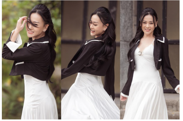 Diễn viên Phương Oanh khoe vẻ đẹp trong trẻo, ngọt ngào