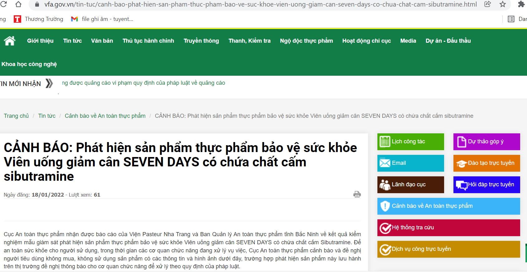 TPBVSK chứa chất cấm, Cục An toàn Thực phẩm ra văn bản siết chặt quản lý hậu kiểm