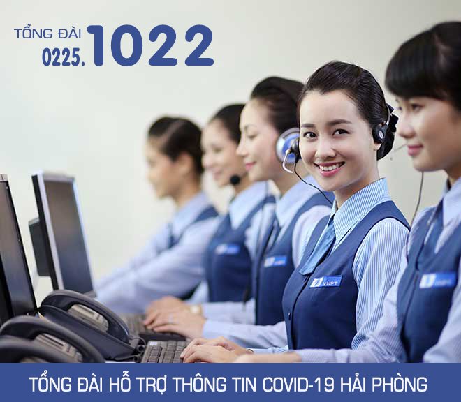 Hải Phòng Thử nghiệm Tổng đài 1022 tiếp nhận phán ánh về công tác phòng chống dịch COVID-19