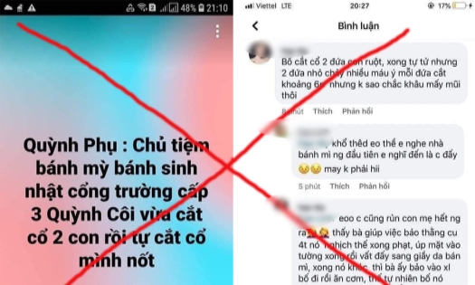 Thông tin bố cắt cổ 2 con rồi tự sát tại Thái Bình là tin giả