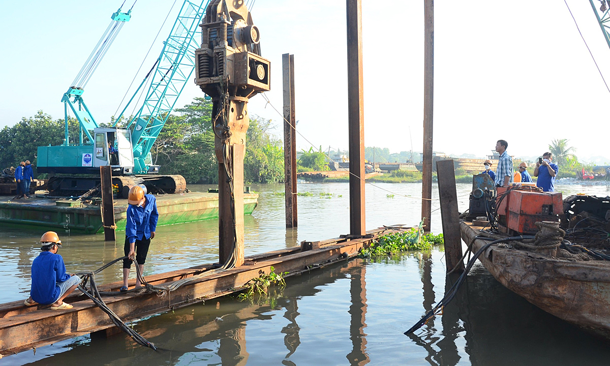 Tiền Giang chính thức khởi công đập thép ngăn mặn trữ ngọt cho hơn 1,1 triệu dân