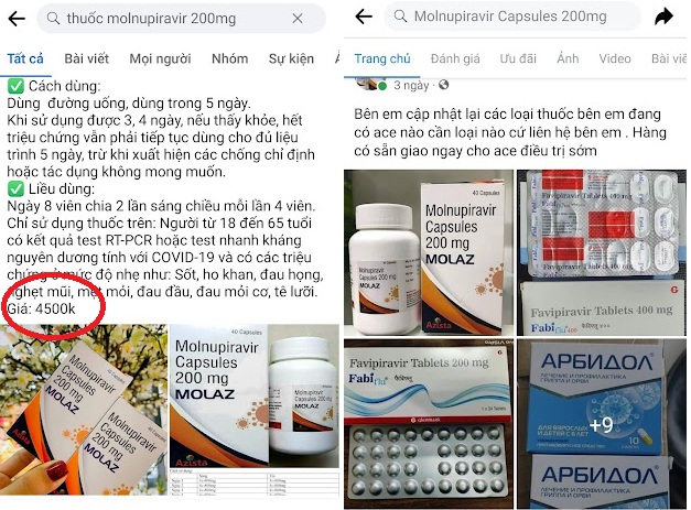 Bất chấp cảnh báo và yêu cầu xử lý nghiêm, thuốc điều trị Covid-19 vẫn bán tràn lan trên mạng