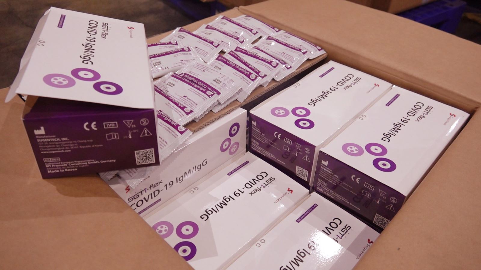 85.000 test nhanh Covid-19 từ Hàn Quốc bị bắt giữ tại sân bay Nội Bài 