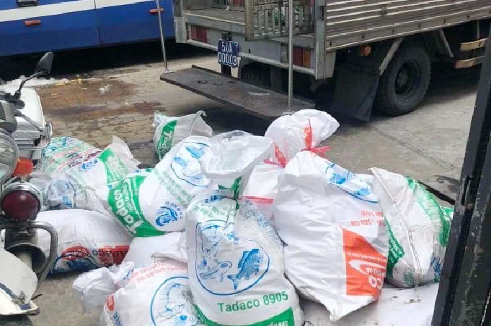 Chặn xe khách chở 1,6 tấn heo sữa bốc mùi hôi thối vào TP.HCM