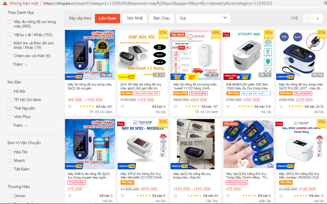 Hàng nghìn sản phẩm, thiết bị hỗ trợ điều trị Covid-19 có dấu hiệu vi phạm trên sàn TMĐT