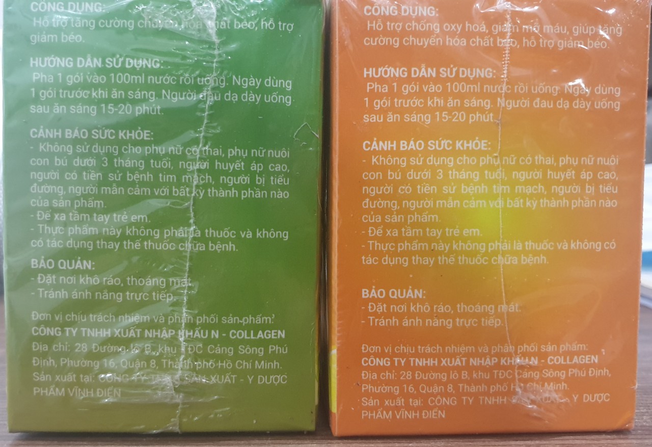 Trà giảm cân nghi có chứa chất cấm Địa chỉ Công ty NCollagen không có thật