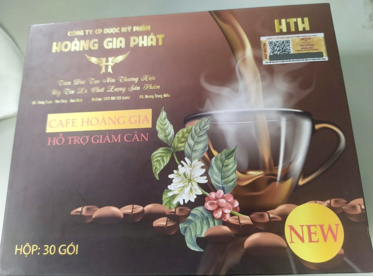 Cafe hỗ trợ giảm cân Hoàng Gia bị thu hồi sau vụ việc một khách hàng sử dụng bị hôn mê, co giật
