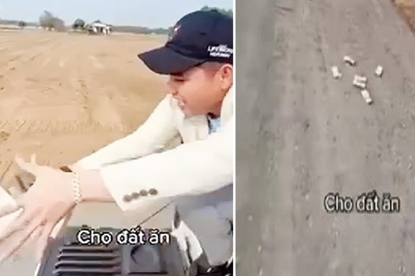 Bà Rịa - Vũng Tàu Xử phạt thanh niên trải tiền “cho đất ăn” để câu view