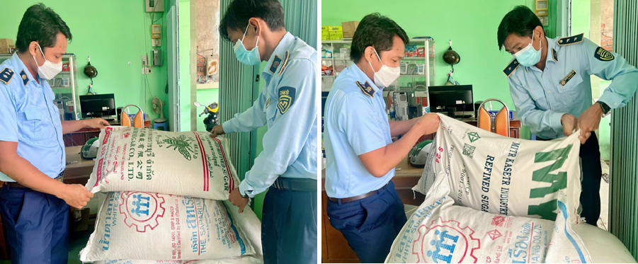 Đồng Tháp Tiếp tục thu giữ lượng lớn đường cát nhập lậu