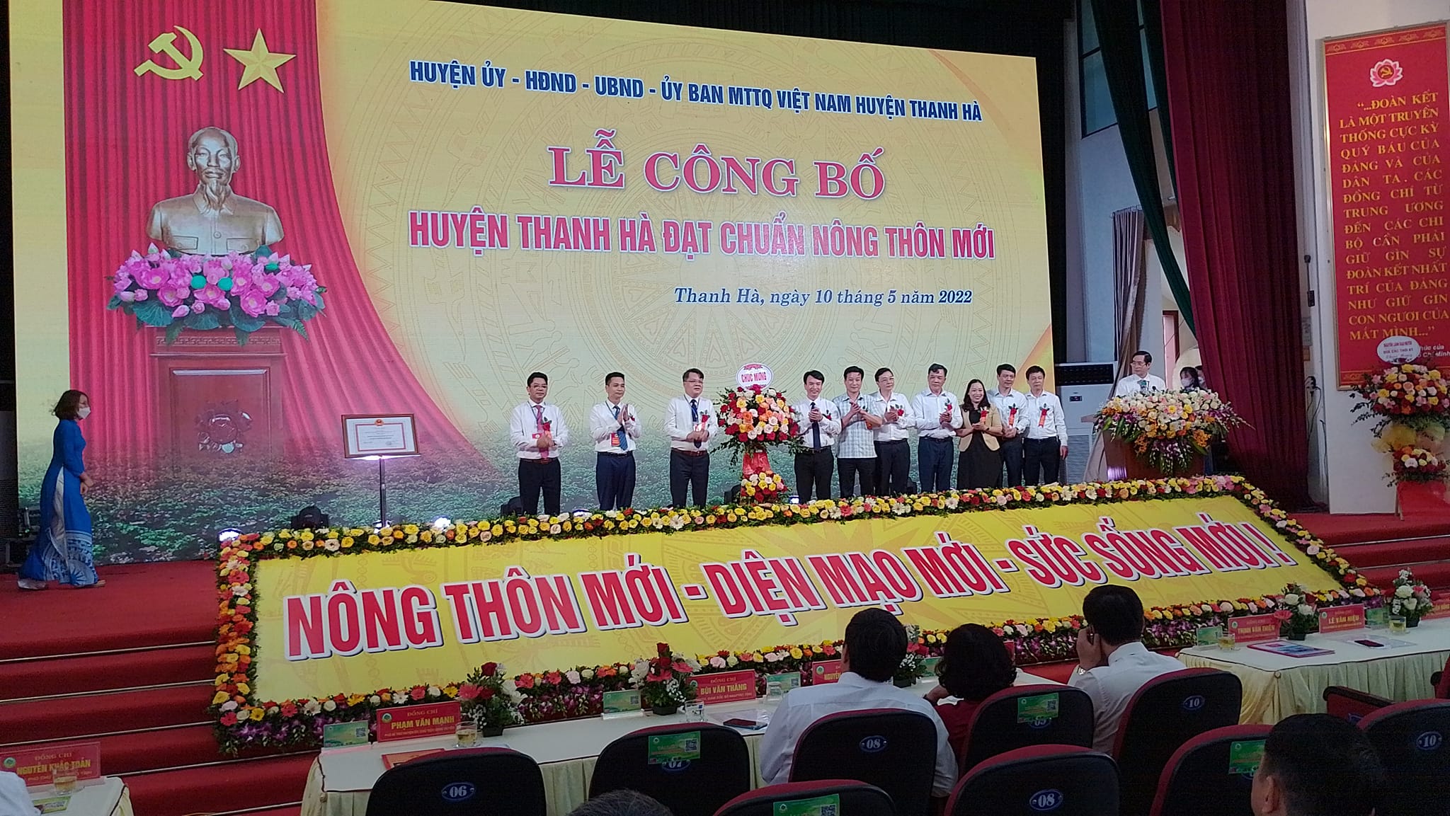 Hải Dương tổ chức Lễ công nhận huyện Thanh Hà đạt chuẩn Nông thôn mới năm 2020