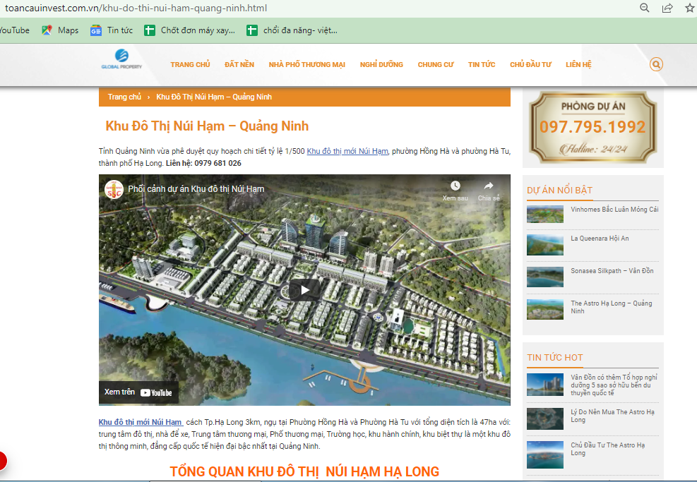 Loạn thông tin rao bán, Quảng Ninh cảnh báo quy hoạch dự án KĐT mới núi Hạm đã bị hủy