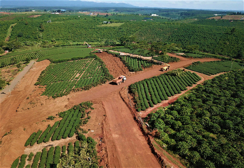 Tiếp diễn tình trạng san gạt, tự ý mở đường, sử dụng đất không đúng mục đích tại huyện Di Linh