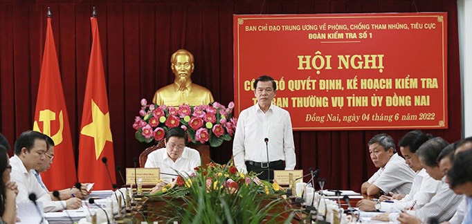 Đồng Nai Triển khai kiểm tra phòng, chống tham nhũng, tiêu cực