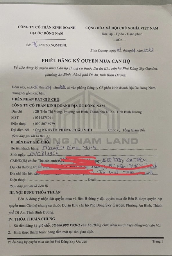 HoREA kiến nghị bổ sung quy định về “đặt cọc” trong các Hợp đồng kinh doanh bất động sản