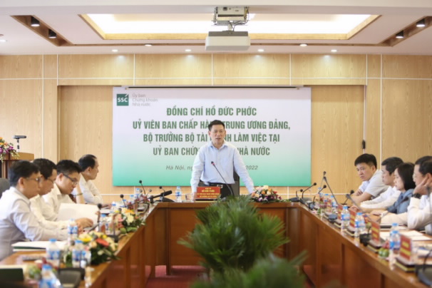 Bộ trưởng Hồ Đức Phớc Hoàn thiện thể chế, đảm bảo thị trường chứng khoán vận hành ổn định, lành mạnh