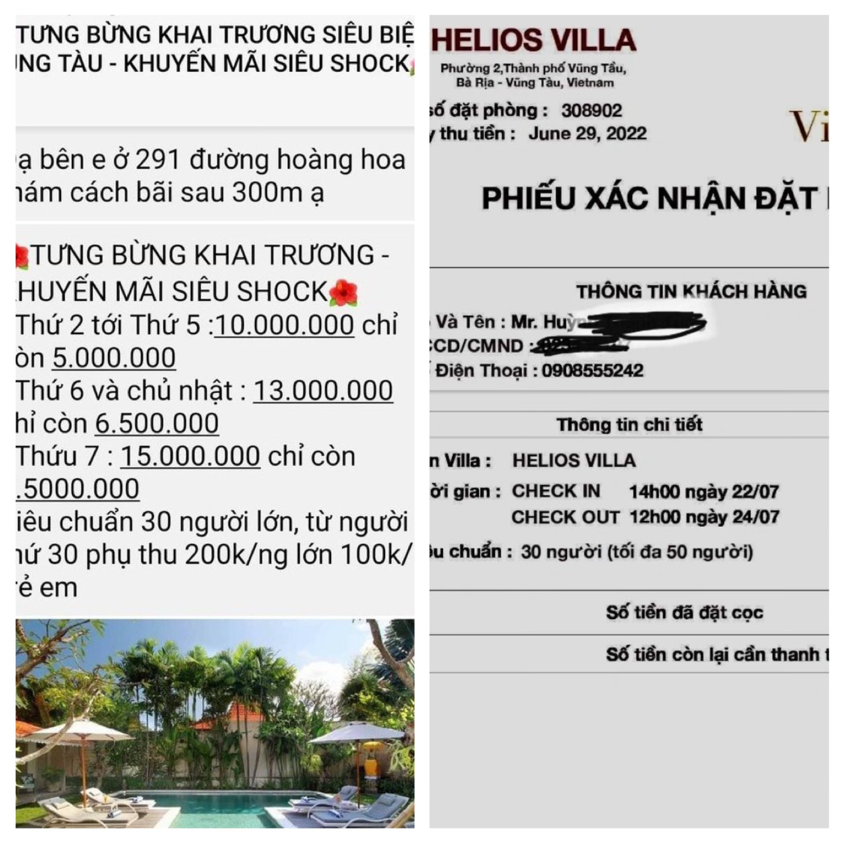 Bà Rịa - Vũng Tàu Công an vào cuộc điều tra vụ hàng trăm người bị lừa khi đặt cọc thuê Helios Villa