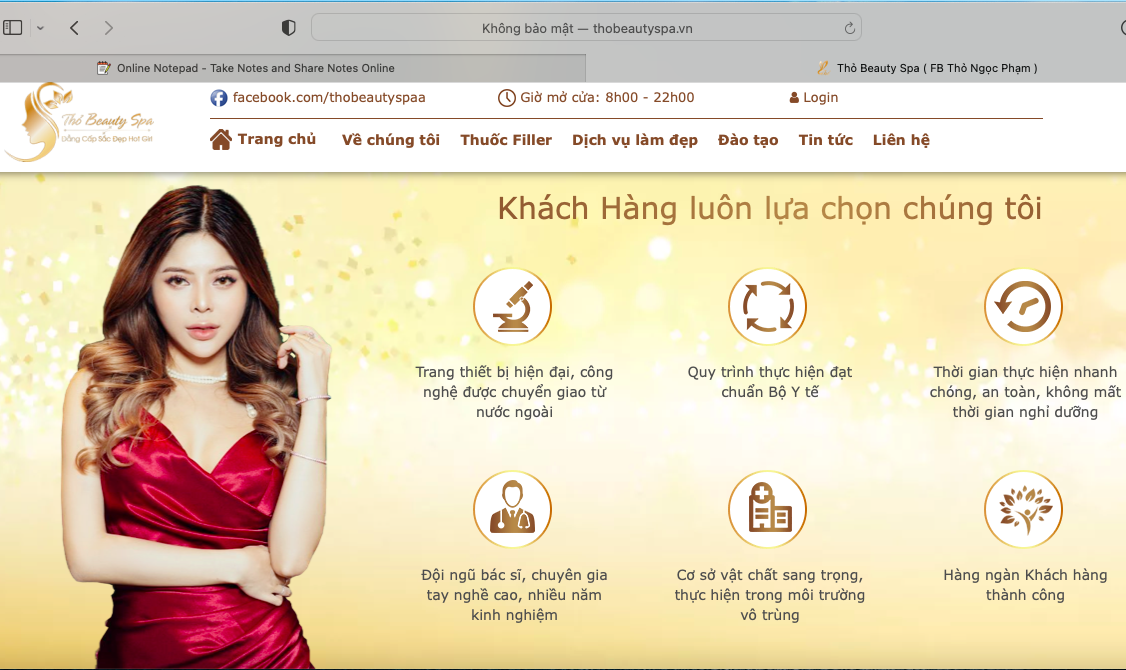 Thỏ Beauty Spa hoạt động không phép, kinh doanh hàng hóa không rõ nguồn gốc