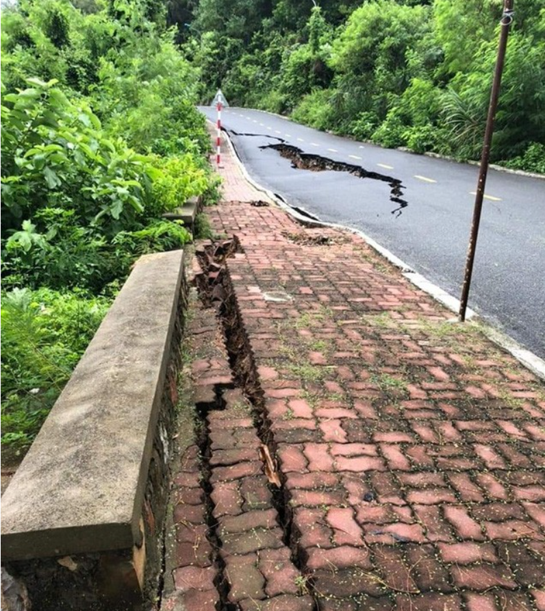 Sụt lún nặng do ảnh hưởng bão, Hải Phòng cấm người và phương tiện lưu thông trên đường Hiếu Tử
