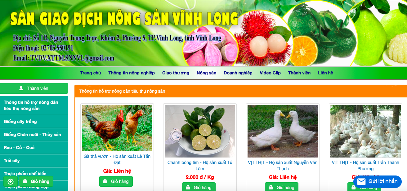 Hiệu quả của sàn giao dịch nông sản ở Vĩnh Long