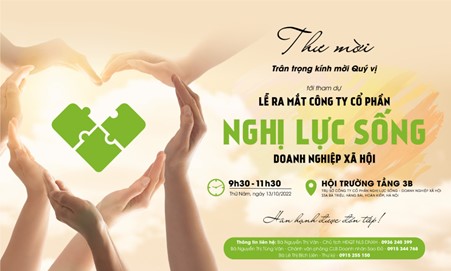 Sắp ra mắt Công ty CP Nghị Lực Sống - Doanh nghiệp xã hội hỗ trợ toàn diện cho người khuyết tật và người yếu thế
