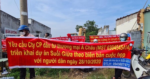 Bình Dương Thanh tra hai dự án xảy ra khiếu kiện kéo dài, liên tục bị khách hàng treo băng rôn