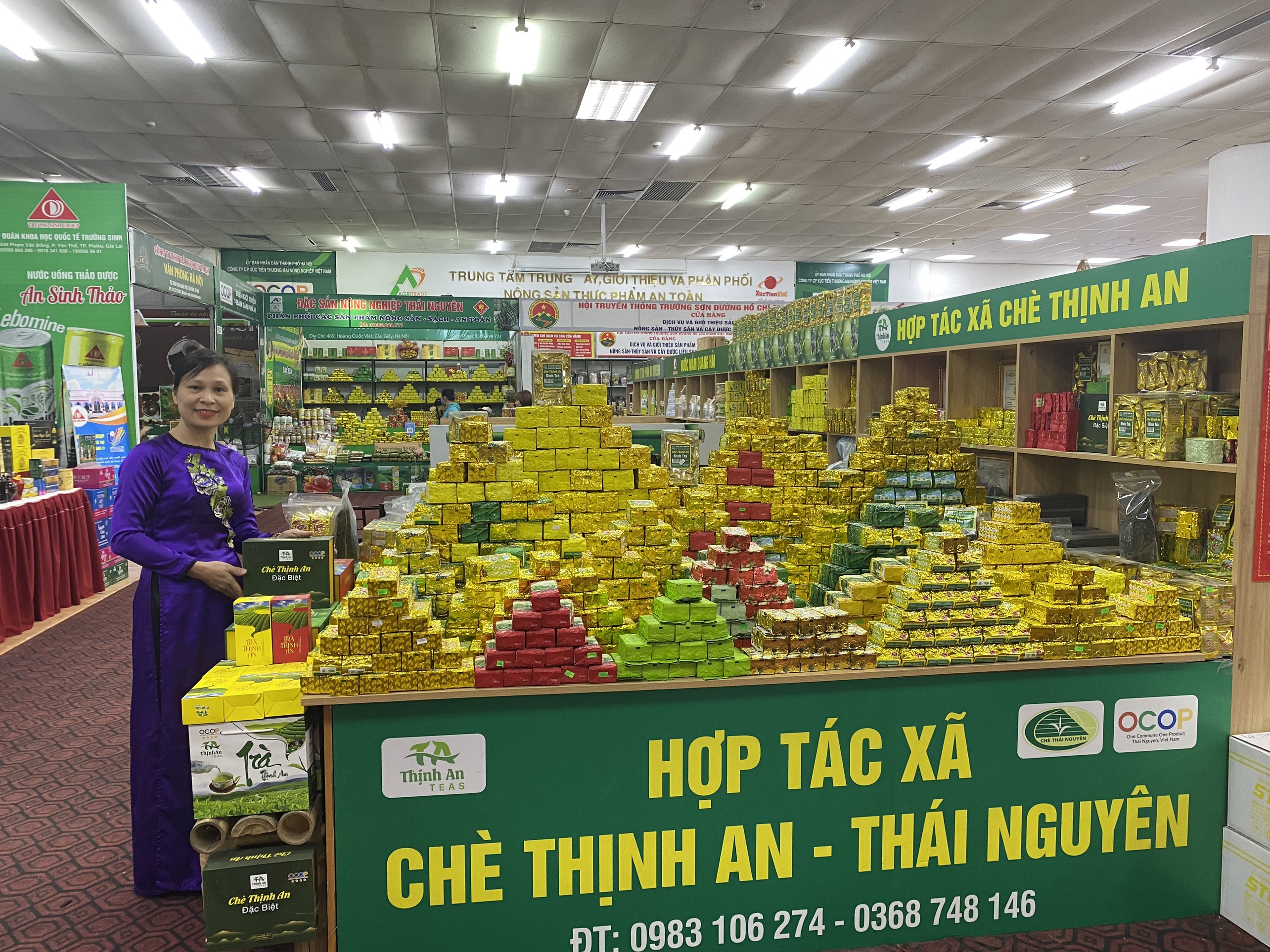 Chè Thịnh An cùng hàng trăm sản phẩm tham gia hội chợ làng nghề và sản phẩm OCOP Việt Nam