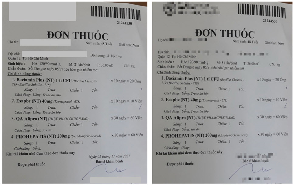 Bệnh nhân sốt xuất huyết được bác sĩ kê đơn thực phẩm chức năng, Sở Y tế TP.HCM nói gì