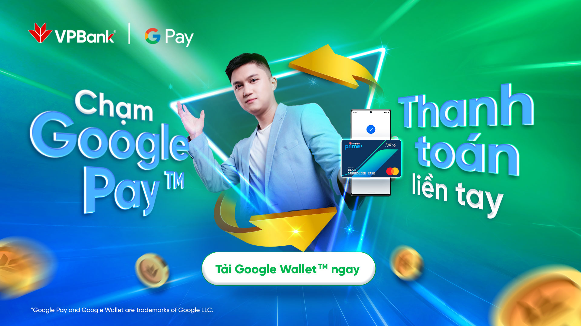 VPBank - Ngân hàng đầu tiên triển khai Google Wallet cho thẻ tín dụng và ghi nợ quốc tế Mastercard amp Visa