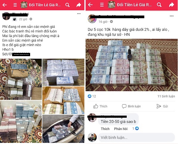 Dịch vụ đổi tiền lẻ, tiền mới nhộn nhịp cận Tết, mức phí lên tới 15%