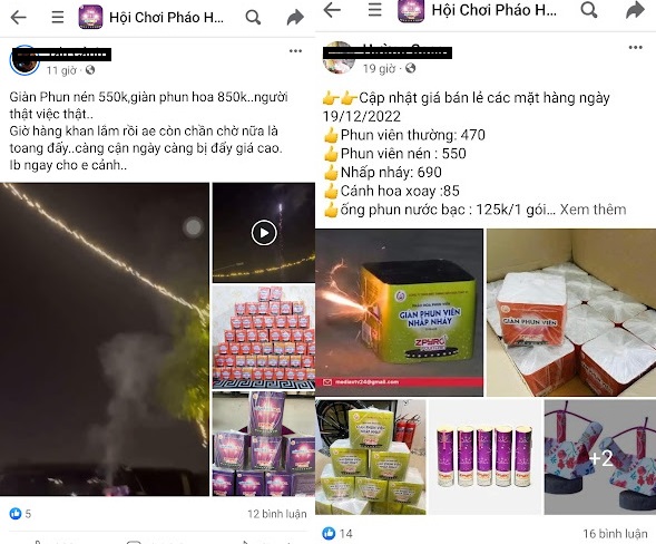 Pháo hoa Z121 loạn giá bán, cẩn trọng khi mua hàng online