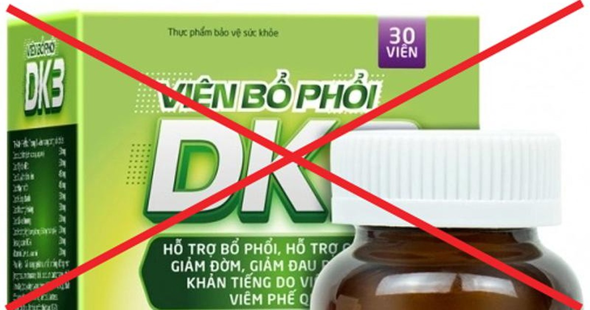 Thực phẩm BVSK Viên Bổ phổi DK3 vi phạm quy định pháp luật về quảng cáo