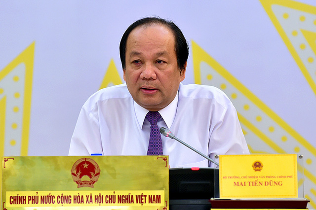 Bộ trưởng Chủ nhiệm Văn phòng Chính phủ Mai Tiến Dũng cho biết, Bộ Công Thương sẽ phải chịu trách nhiệm nếu Sabeco và Habeco chậm niêm yết, trong khi Bộ Công Thương nhìn nhận nhiệm vụ này rất khó khăn (ảnh: VGP)