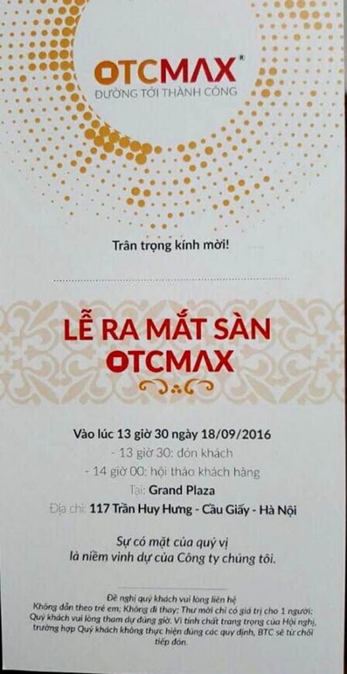 “Vòi bạch tuộc” đa cấp trá hình của công ty OTC Max đã vươn tới thủ đô