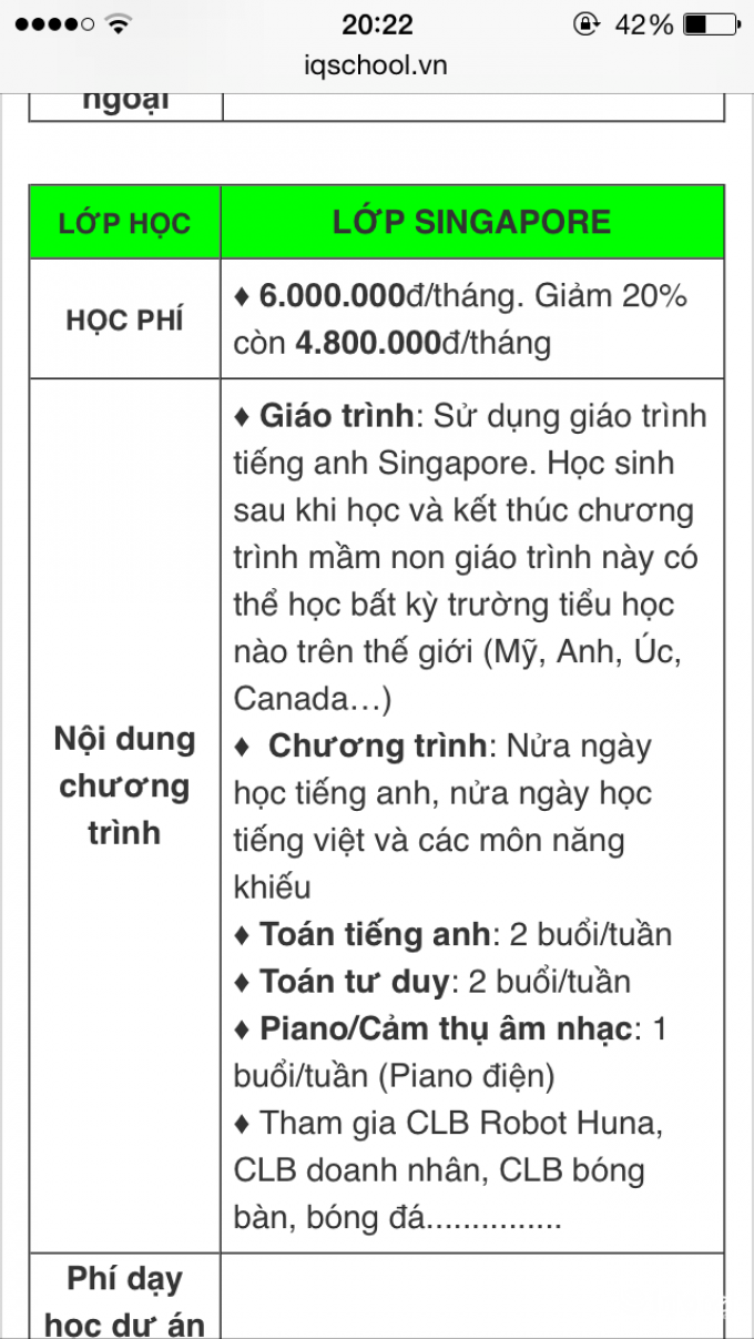 Trường mầm non quốc tế IQschool phụ huynh tố không thực hiện đúng cam kết