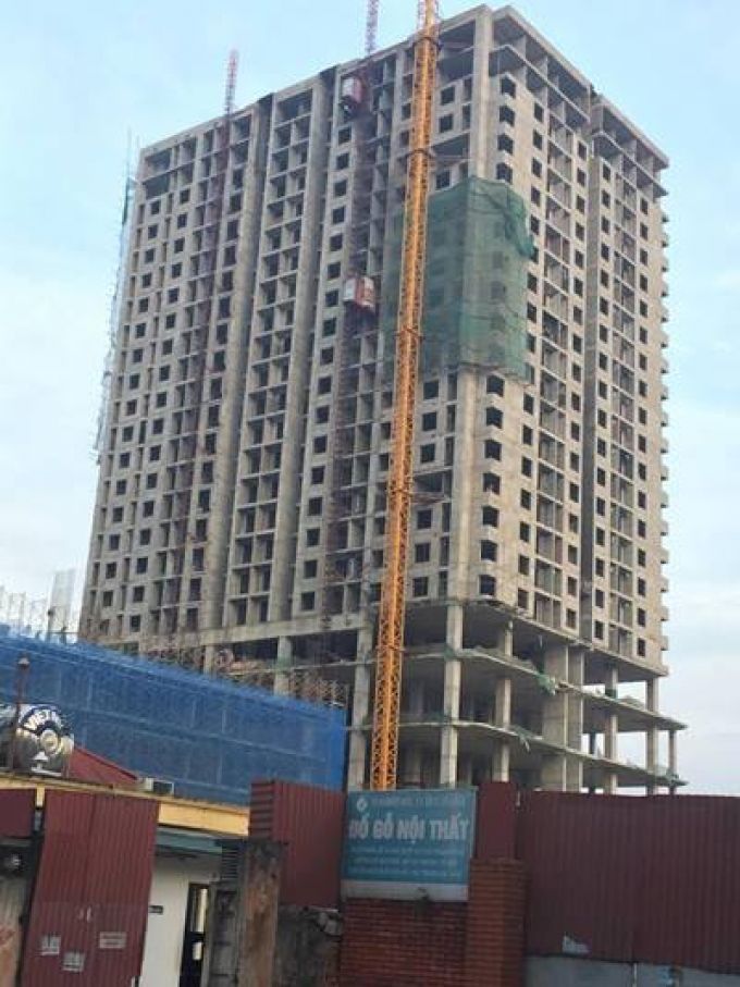 Chung cư Mỹ Sơn Tower vi phạm trật tự xây dựng nghiêm trọng. Ảnh: CTV.