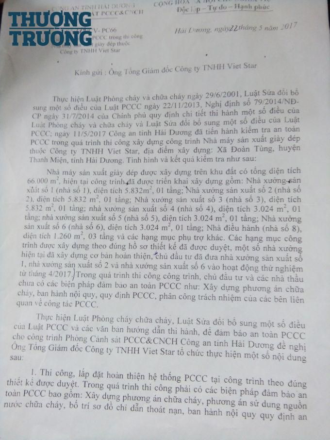 Thanh Miện - Hải Dương Công Ty TNHH Viet Star  Đài Loan không tuân thủ pháp luật Việt Nam