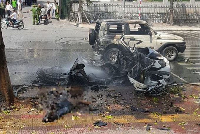 Nguyên nhân ô tô phát nổ xuất phát từ mìn tự tạo