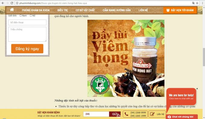 Hình ảnh quảng cáo trên website.