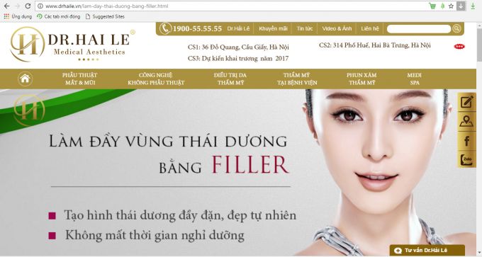 Cẩn trọng với dịch vụ tiêm Filler tại TMV Dr. Hải Lê