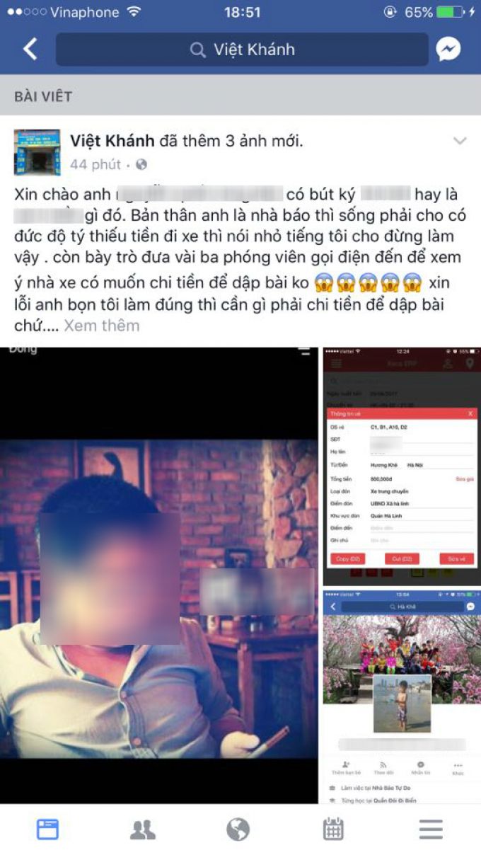 Nhiều th&ocirc;ng tin c&aacute; nh&acirc;n của kh&aacute;ch h&agrave;ng bị facebook Việt Kh&aacute;nh c&ocirc;ng khai đăng tải.
